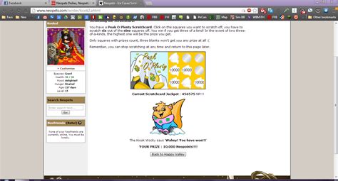 neopets scratchcards